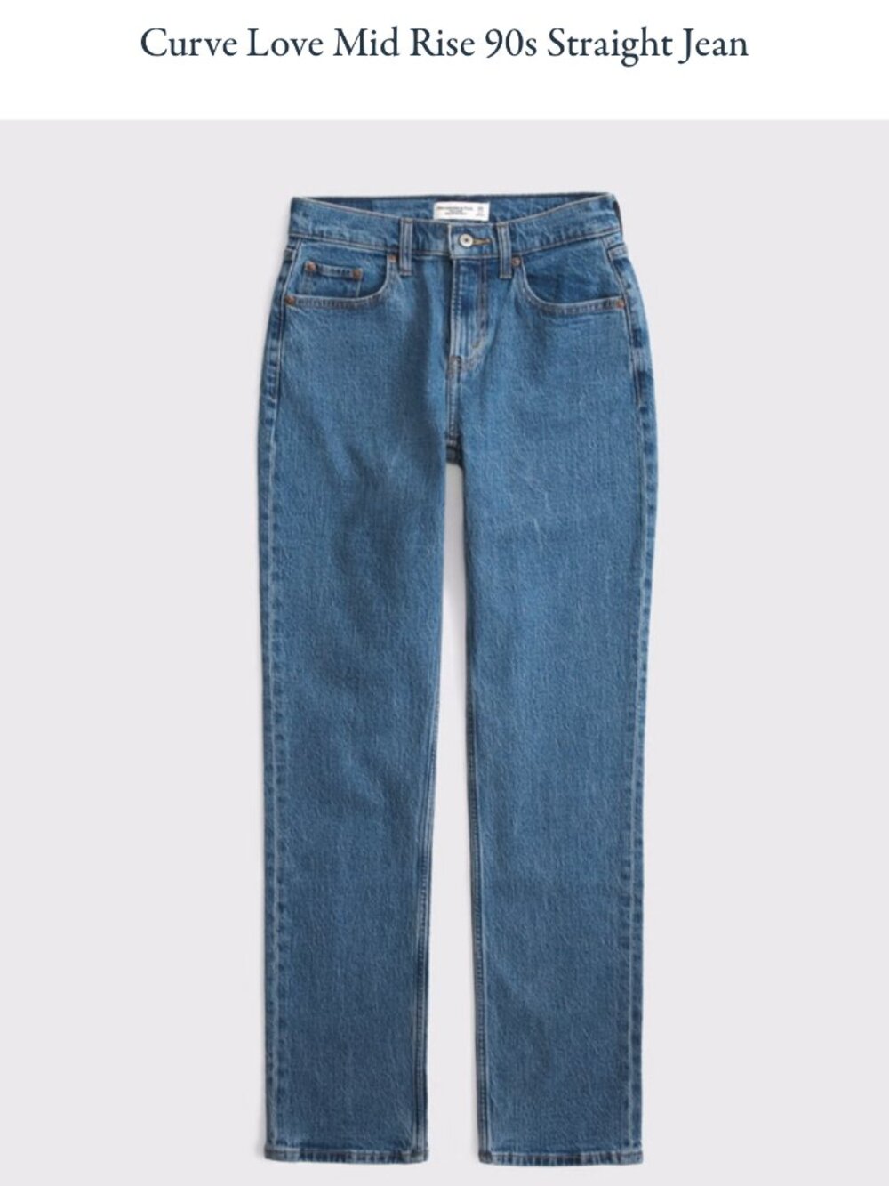 Abercrombie Curve Love Mid Rise 90s Straight Jean (29 Long)
